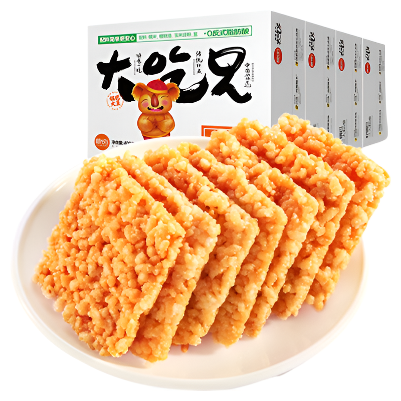 大吃兄旗舰店糯米锅巴怀旧网红追剧压缩饼干代餐小零食办公室休闲