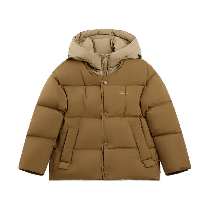EBAER儿童羽绒服男童女童2025新款羽绒外套三防保暖连帽鸭绒服冬