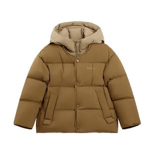 EBAER儿童羽绒服男童女童2025新款羽绒外套三防保暖连帽鸭绒服冬