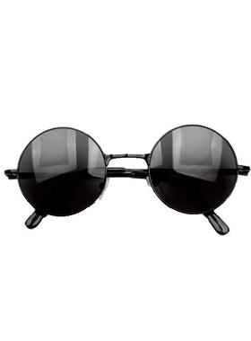 复古潮流太子镜圆框太阳镜男圆形民国眼镜女黑色墨镜生日装饰眼镜