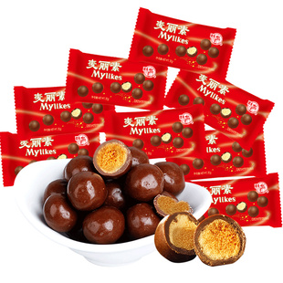 梁丰麦丽素巧克力豆朱古力抹茶怀旧麦咪零食儿童散装(代可可脂)