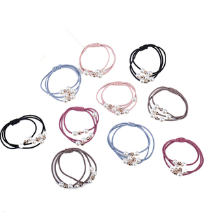 韩版发绳发圈扎头发橡皮筋小清新胶圈女头饰成人皮套百搭珍珠头绳