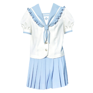 中牌制服馆闻鹿工作室夏日荷日系原创正统JK制服水手服关西襟夏季