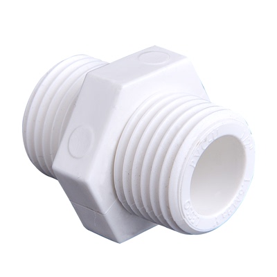 联塑PVC双头外丝20四分六分25