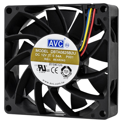 AVC大风量802512V双滚珠风扇8CM