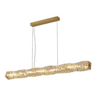 餐厅灯轻奢水晶吊灯简约吧台灯后现代高档奢华家用餐桌长条饭厅灯