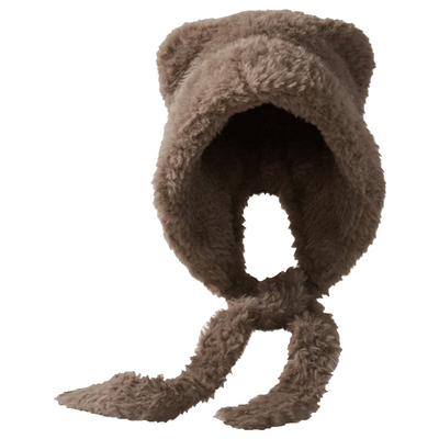 Karaya小熊毛绒帽子护耳帽