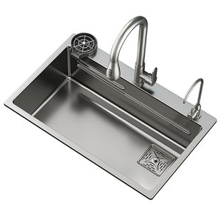 厨房洗菜盆大单槽加厚SUS304不锈钢水槽台下洗碗槽家用洗菜池水池