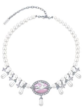 【精选礼物】MOH动物絮语系列粉琉璃燕形天然贝母吊坠项链锁骨链