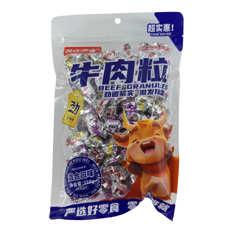 茂仔严选劲道味牛肉粒228袋装