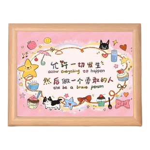 允许一切发生励志治愈木制相框摆件卧室送孩子桌面摆台装饰画框