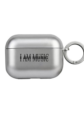 Playboi Carti高级感I AM MUSIC哑光磨砂银色电镀适用airpodspro2保护壳新款二代保护套3代耳机壳4代防摔软壳