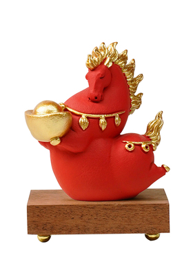 国潮马年生肖马招财桌面摆件礼物