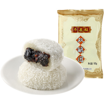 杏花楼中华老字号上海传统糕点椰丝豆沙黑芝麻麻薯糕点双酿团180g