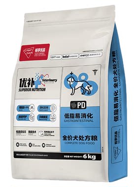 畅享优品优补低脂处方狗粮易消化体重管理全龄犬粮6kg
