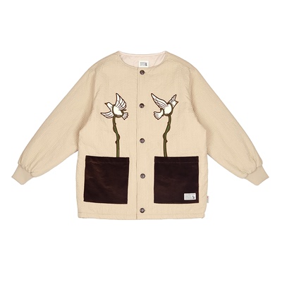 CENLES条纹肌理新雪丽棉服