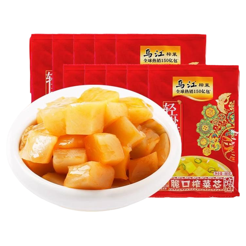 乌江榨菜脆口榨菜芯88g*15袋酸甜菜芯重庆涪陵榨菜芯开味下饭菜
