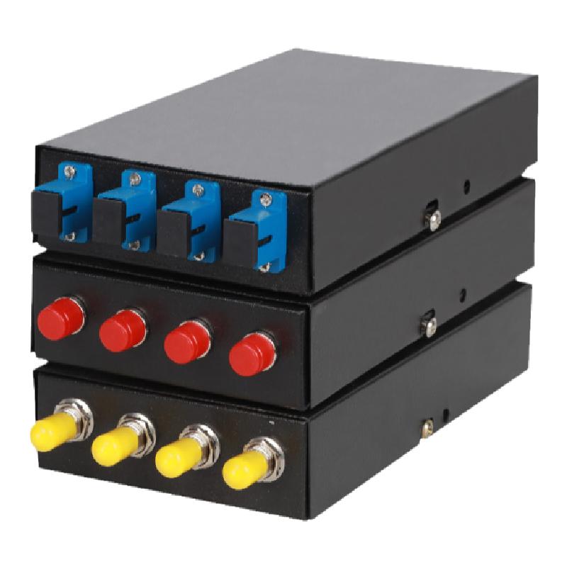 4/8/12/24口光纤终端盒满配桌面式光缆终端盒空盒机架式熔接盒SC/FC/ST/LC光纤盒单模接续盒含尾纤法兰电信级