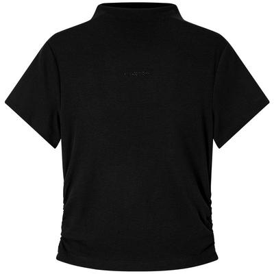 【张婧仪同款】太平鸟女装2024夏季款短袖醋酸天丝T恤A1CNE2102