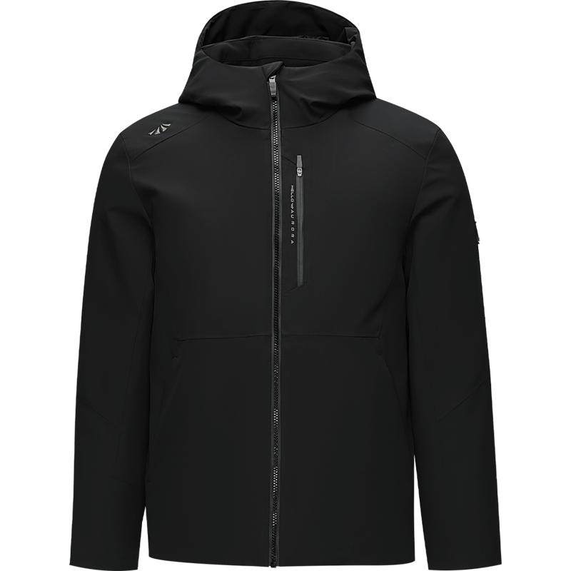 HLA/海澜之家曾舜晞同款三防羽绒服男秋冬白鸭绒连帽外套