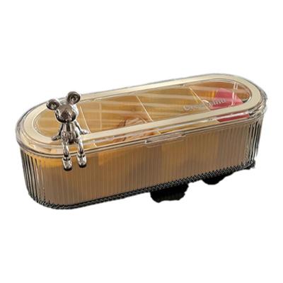 化妆刷粉扑美妆蛋收纳盒桌面防尘