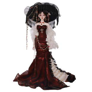 官方正版bjd四分娃娃sd玩偶德尔菲妮鱼尾裙摆晚礼服手工潮玩娃娃