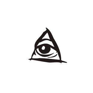 TLP镂空车贴 全能之眼共济会兄弟会神秘标志笔记本贴行李箱贴墙贴