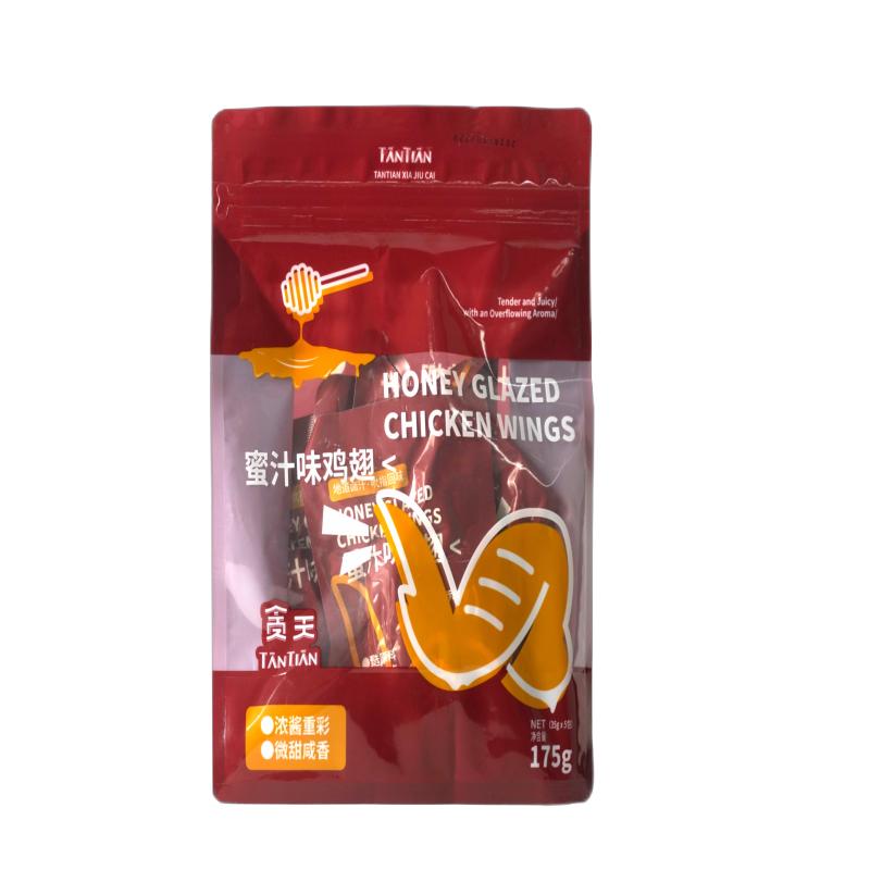 贪天手工鸡翅蜜汁味五香味零食熟食休闲小吃五支装