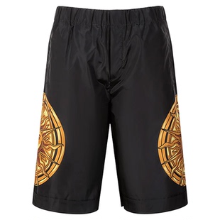 Versace范思哲VJC 男士休闲短裤Sunflower Garland图案银泰300095