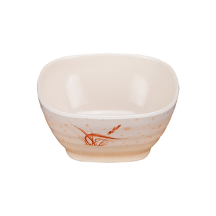 秋草四方碗塑料碗汤碗粥碗面碗密胺仿瓷餐具菜碗饭碗美耐皿调味碗