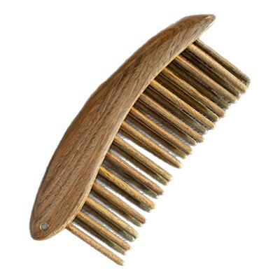 檀木梳子双排插齿直发梳