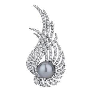 羽翼珍珠款胸针高档女奢华气质2026新款爆款高端精致时尚别针配饰