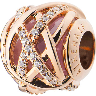 ATHENAIE玫瑰金交织的爱色项链吊坠diy手串配珠手链串珠送女友款