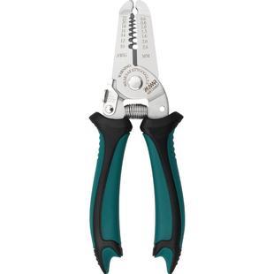 艾耐锐剥线钳工业级带刃口不锈钢电工扒皮工具剪线电缆剪刀拔线器