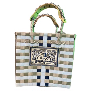 编织手提篮女包菜篮包爆款泰国网红高级小众手提包潮牌大象彩虹包