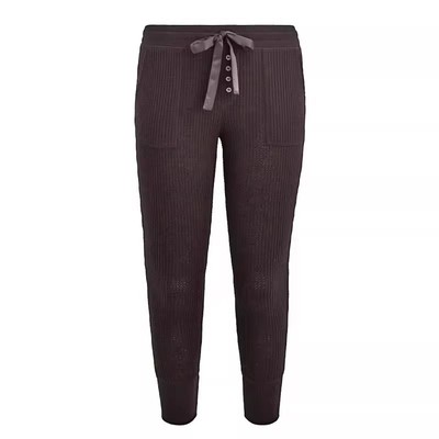 大码宽松短毛绒针织长裤