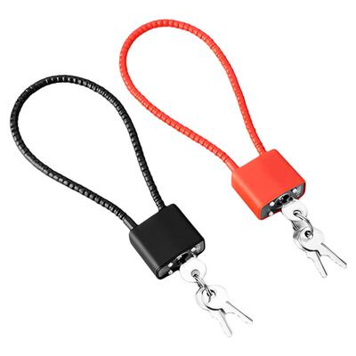 钢丝挂锁小锁带钥匙长绳锁