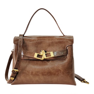 cocoarlene包包正品软皮凯莉包时尚百搭洋气小众公文包单肩斜挎包