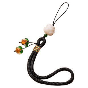 柿柿如意手机挂件情侣款手腕挂绳纯手工编织琉璃柿子挂坠钥匙扣