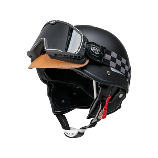 复古头盔半盔夏季摩托车女日式踏板巡航安全男透气四季通用3C认证