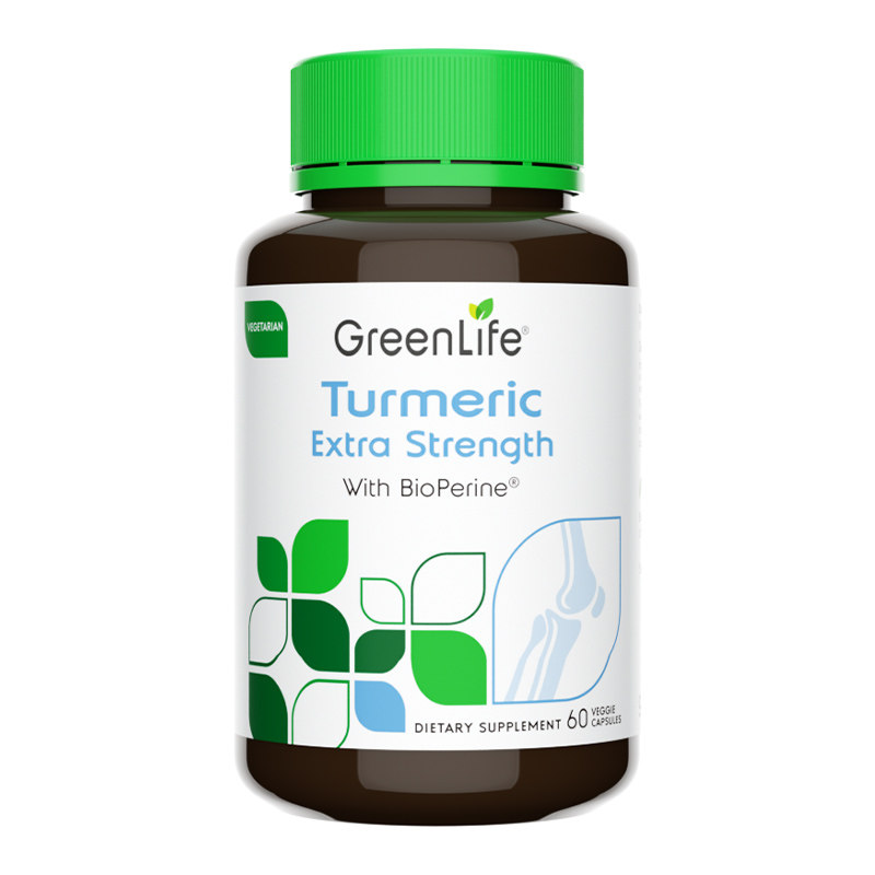 GreenLife姜黄素胶囊内服黑胡椒进口有机高含量健身护关节熬夜