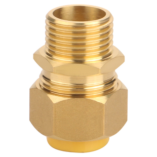 全铜燃气管专用快速接头4分5分6分外丝内丝三通天然气快插免敲波