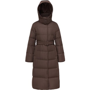 波司登2025新款品质通勤女鹅绒长款商务可脱卸帽羽绒服B250244388
