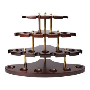 15位实木烟斗架烟斗配件木质烟斗架座架子专用斗架展示架烟斗座