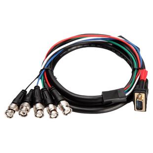 CYK vga转5bnc视频线色差分量线大屏幕矩阵转换工程线RGBHV信号线