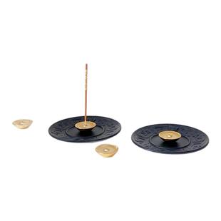 POEMEiGA/中古夔龙铸铁香盘线香底座家用室内玄关熏香摆件香座托