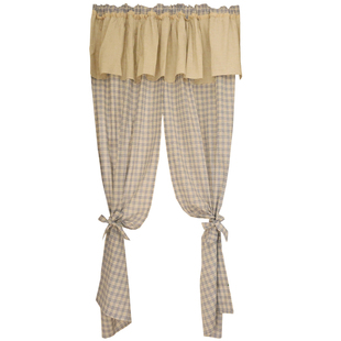 把细碎的生活裹得温温柔柔窗帘门帘遮挡帘柜子帘格子麻布免打孔帘