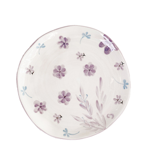 留白 【盘子清仓】微瑕家用釉下彩餐盘陶瓷餐盘8英寸简约质感盘