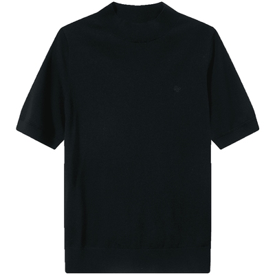 滨波短袖圆领短袖针织衫