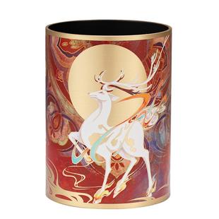 朱炳仁铜X敦煌美术研究所 鹿王献瑞笔筒文房书桌学生定制送礼